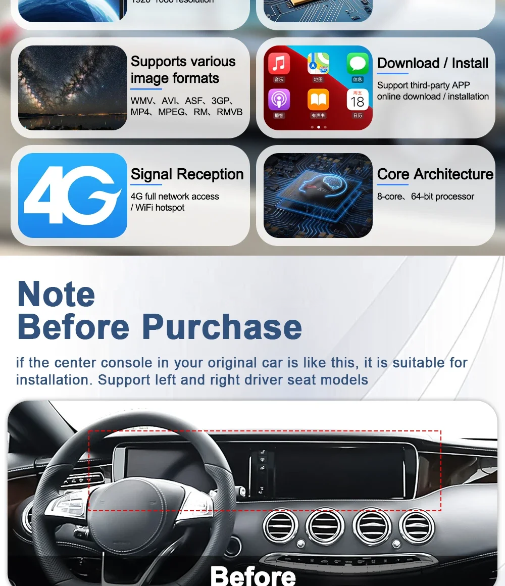 Unidade Principal Android S-Class W222