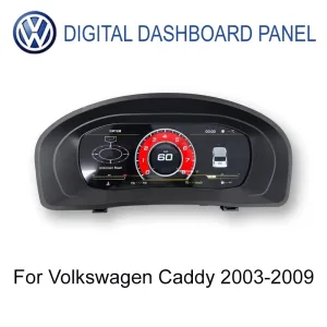 Volkswagen Caddy 2003-2009 9-tums digitalt instrumentkluster huvudvy