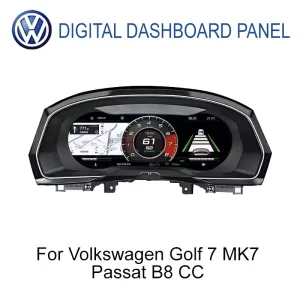 Volkswagen digitalt instrumentkluster för Golf 7 Passat B8 CC 12,3 tum IPS LCD framifrån