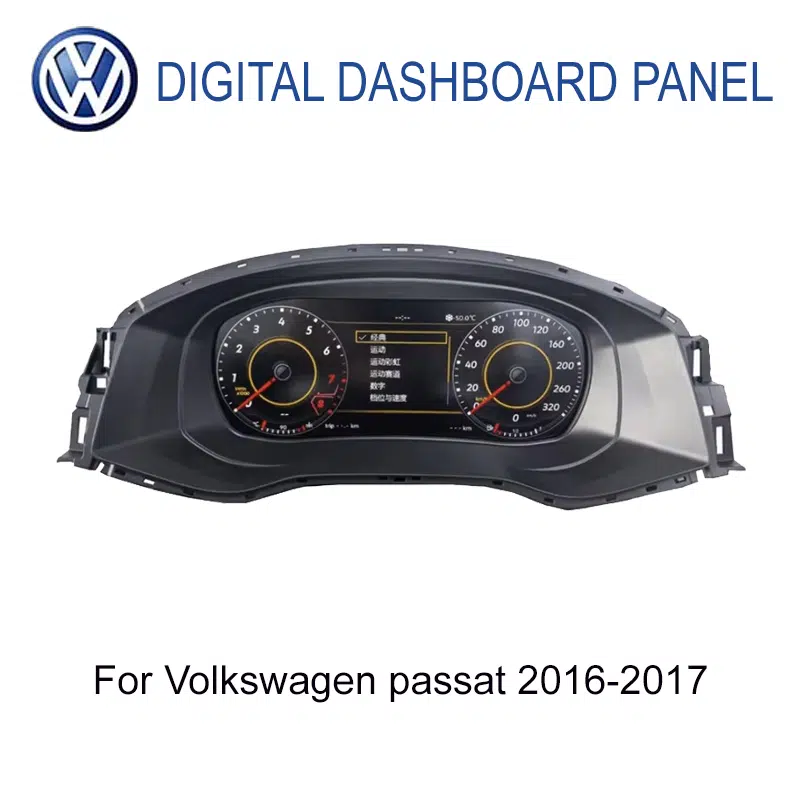 Volkswagen Passat Digitalt instrumentkluster 2016 2017 12,3 tum IPS LCD framifrån Volkswagen Passat Digitalt instrumentkluster 2016 2017 12,3 tum IPS LCD framifrån