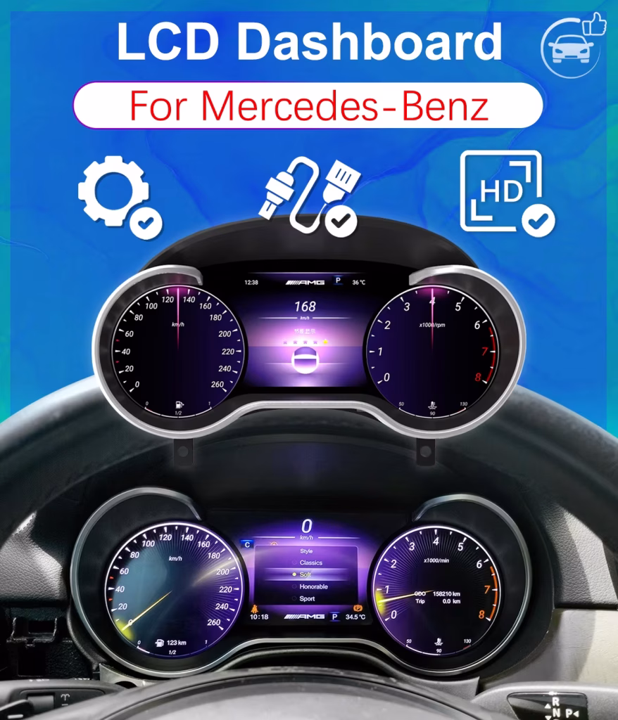Mercedes R-klass digitalt kluster 2006-2017 | 12,5″ CarPlay DSP