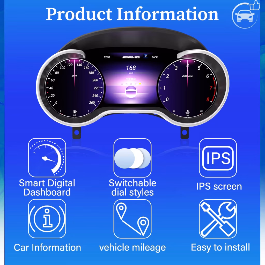 Mercedes R-klass digitalt kluster 2006-2017 | 12,5″ CarPlay DSP