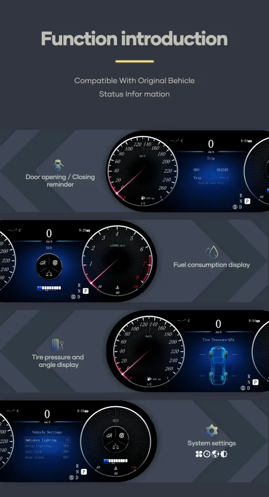 Mercedes ML GL Digital Cluster 2005-2010 | 12,3″ CarPlay, Android Auto