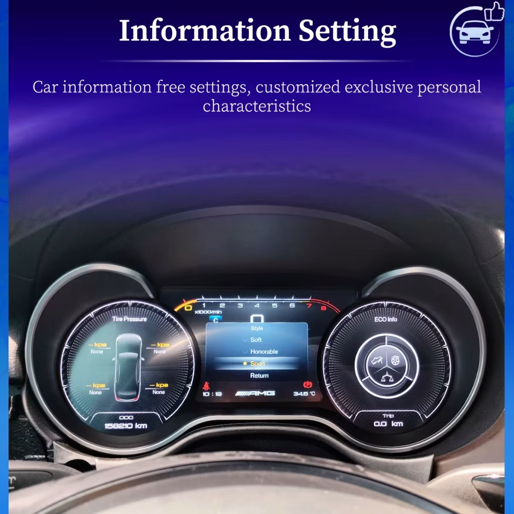 Mercedes R-klass digitalt kluster 2006-2017 | 12,5″ CarPlay DSP