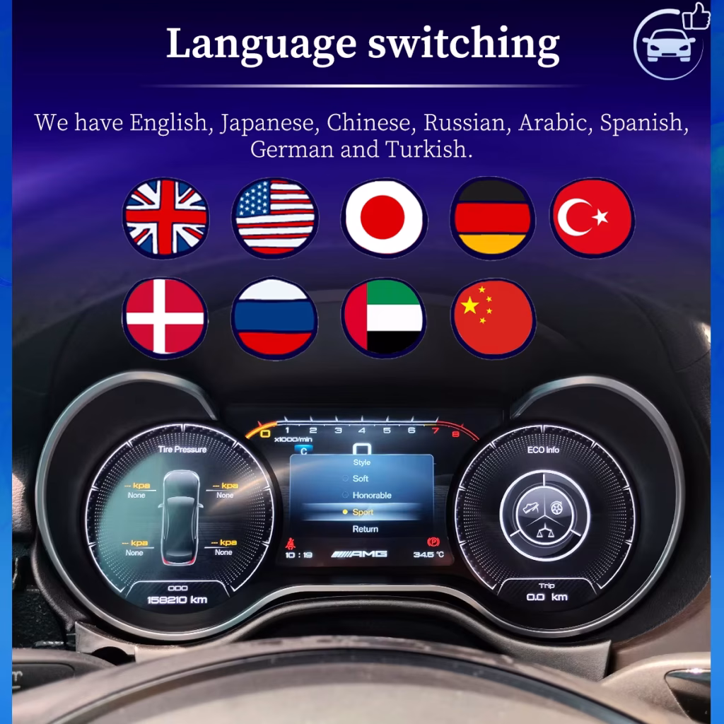 Mercedes R-klass digitalt kluster 2006-2017 | 12,5″ CarPlay DSP