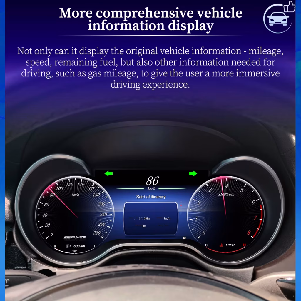 Mercedes R-klass digitalt kluster 2006-2017 | 12,5″ CarPlay DSP