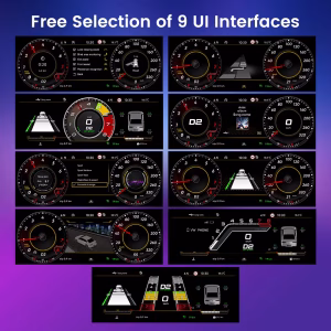 Audi TT Mk2 Virtual Cockpit – 12.3″ Digital Cluster for 8J 2008–2014 8 12,3 tums digitalt instrumentkluster för Audi TT 2009-2013
