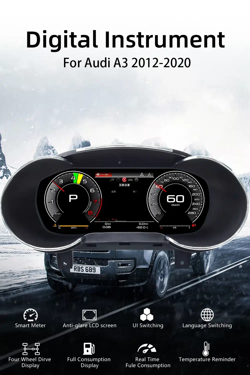 Audi A3 8P Digitalt kluster