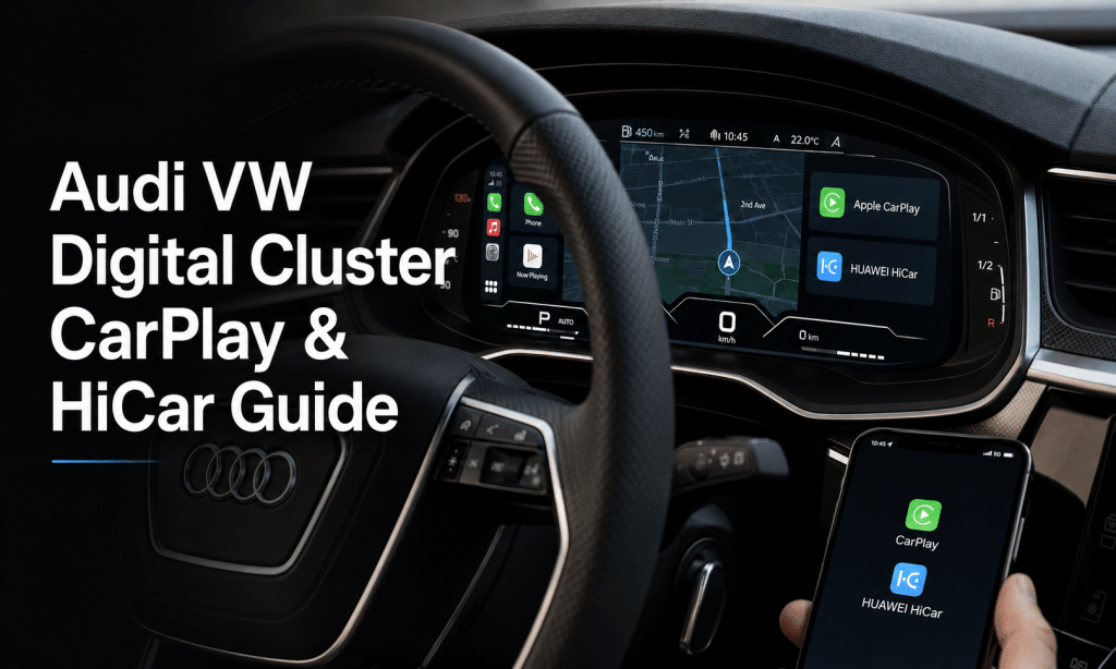 Anslut Wireless CarPlay till Audi VW Digital Cluster installationsguide