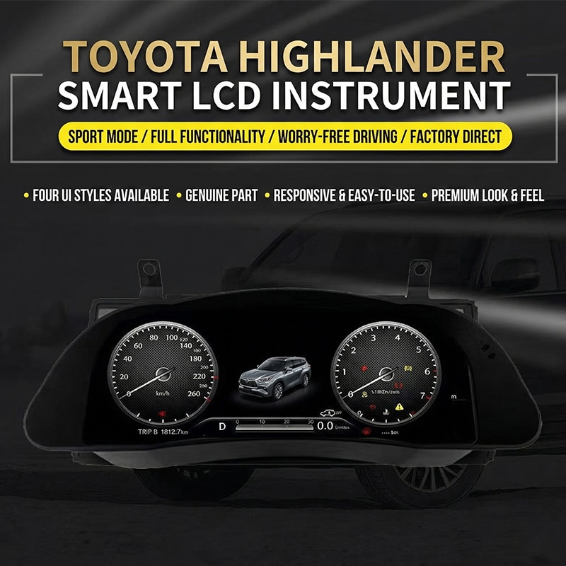 Toyota Highlander Digital Dash Upgrade 2015-2019