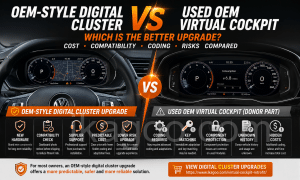 Bästa digitala instrumentuppgradering: OEM-lik stil vs begagnad OEM Virtual Cockpit