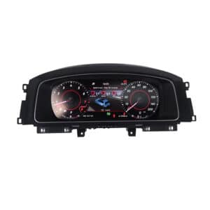 VW Golf Mk7 virtual cockpit digital instrumentpanelsdisplay som visar hastighetsmätare och växel
