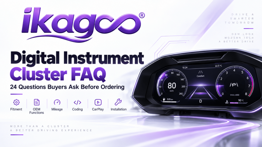 Digital Instrument Cluster FAQ: 24 Kritiska frågor köpare ställer innan beställning