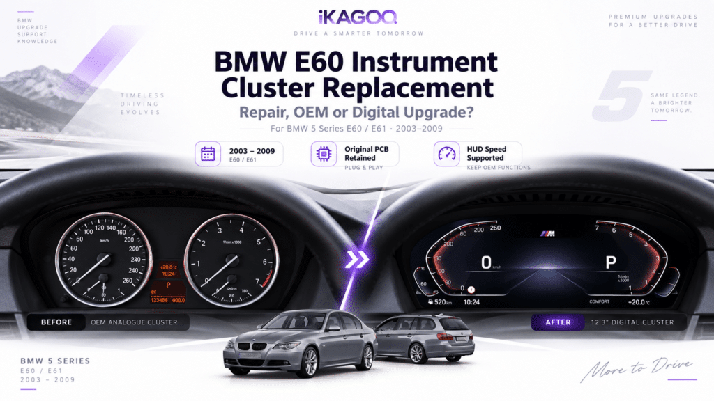 BMW E60 instrumentkluster byte 2003–2009 guide