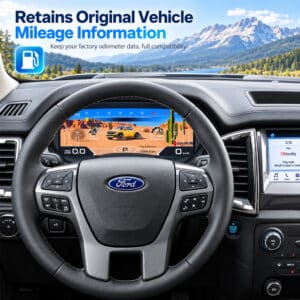 Ford Ranger Everest T7 T8 2016-2021 digitalt instrumentkluster huvudvy framifrån