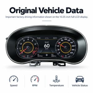 vw amarok digitalt instrumentkluster original fordonsdata