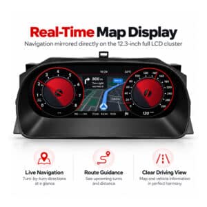 vw caddy digital cluster map display