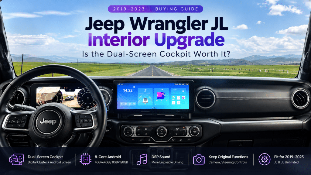 Jeep Wrangler JL Interiör Uppgradering: Är den dubbla skärmens cockpit värt det?