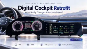 Audi Q7 4L Digital Cockpit Retrofit – Original instrumentpanel kontra installerad iKAGOO Digital Cockpit