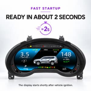 Reklambild av startgränssnitt som visar Lexus GX digitala instrumentpanelsdisplay