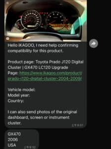 Riktig 2006 Lexus GX470 USA kundfordonsbekräftelse och originalinstrumentkluster delat med iKAGOO