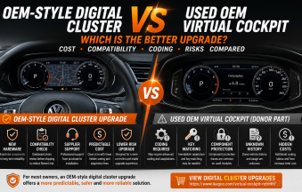 Bästa digitala instrumentuppgradering: OEM-lik stil vs begagnad OEM Virtual Cockpit